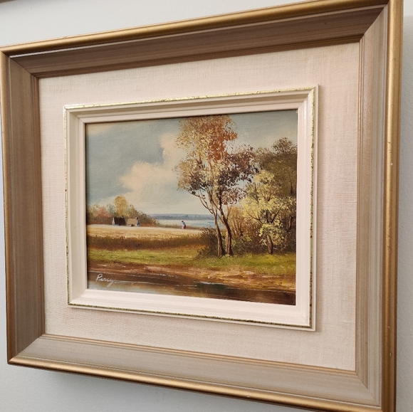 Vintage Original Painting Signed Percy Oil on Canvas - Picture 9 of 12